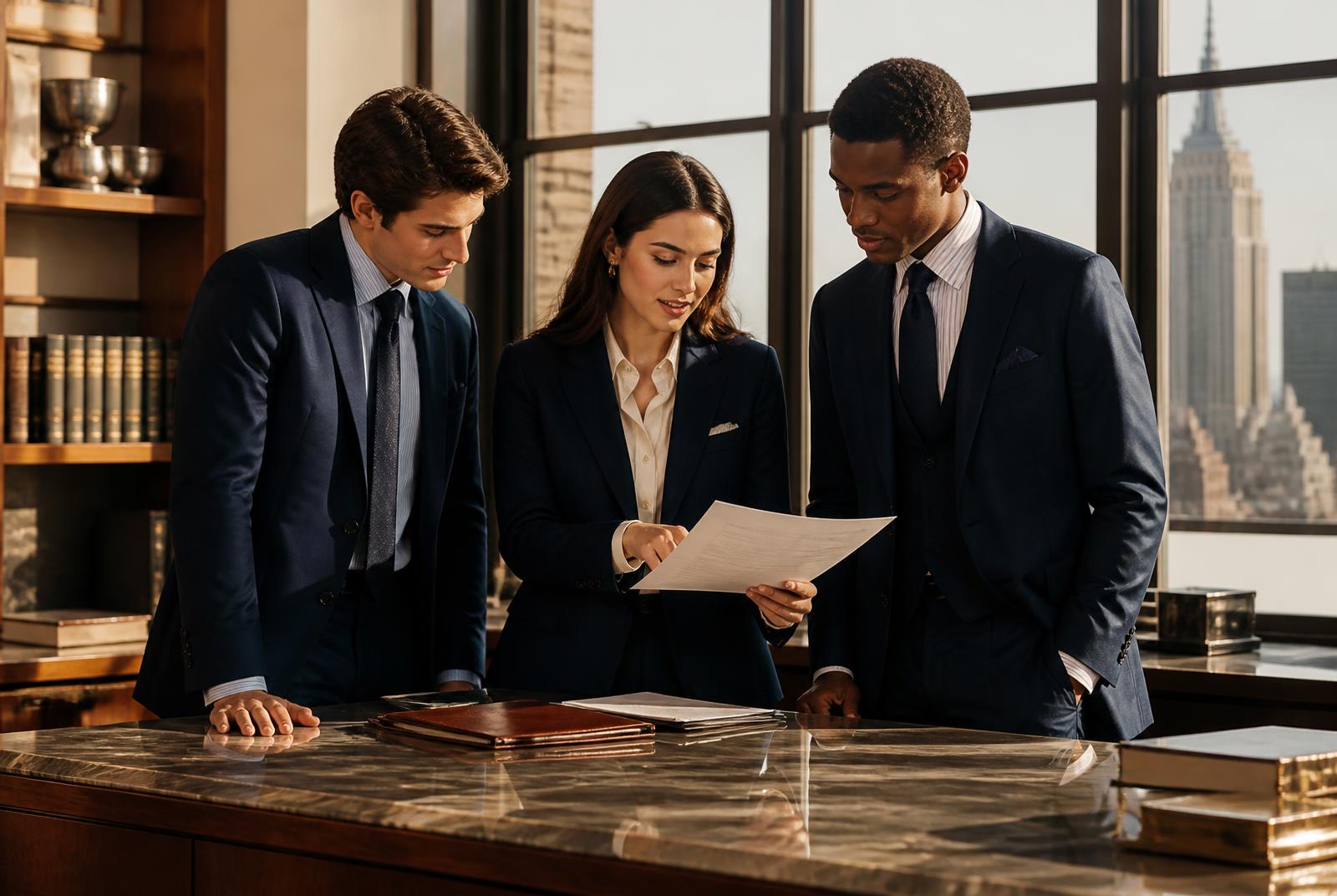 The Vanguard Collective team reviewing campaign results together in the New York City office