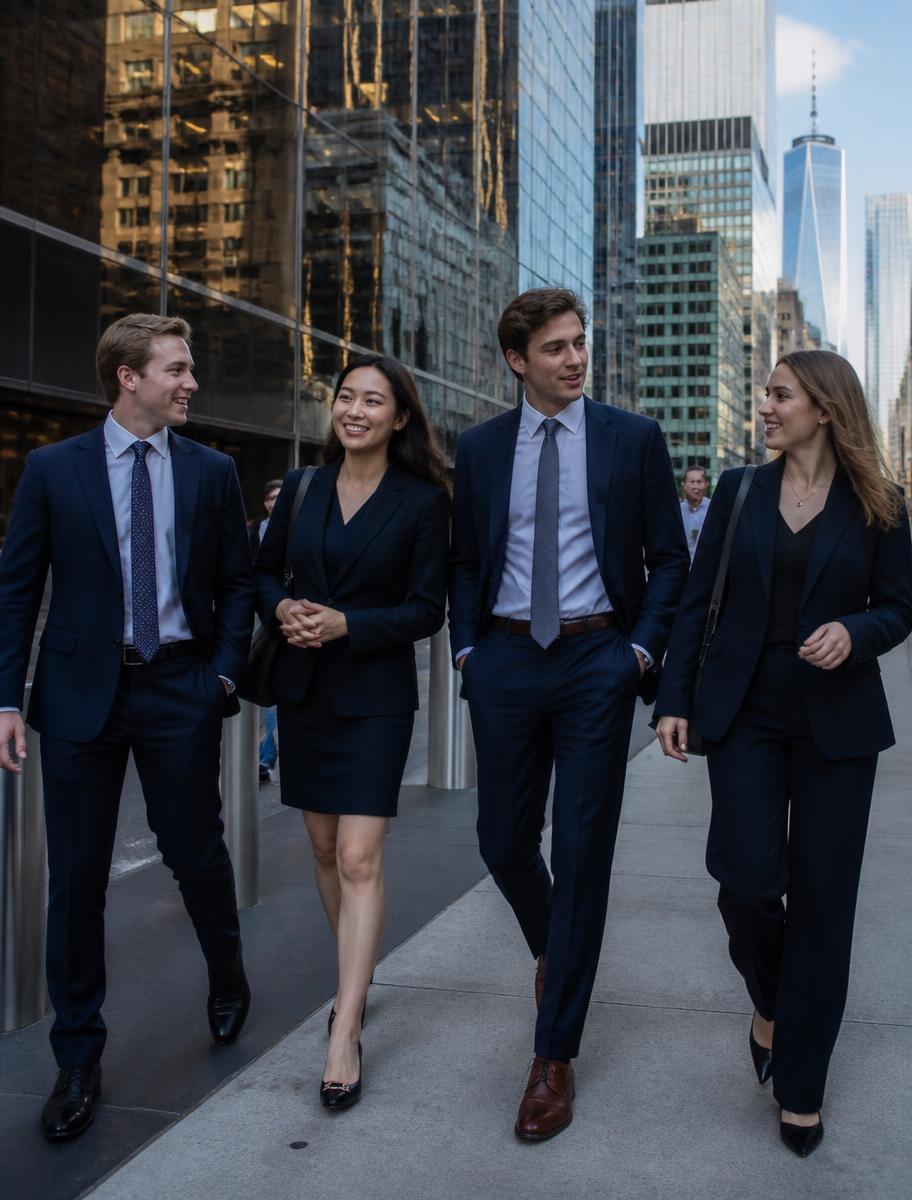 Vanguard Collective associates walking through the Financial District before a campaign day